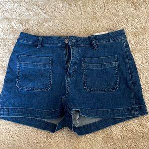 HIGH WAIT JEAN SHORTS